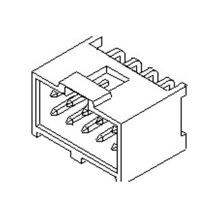 Molex Board Connector, 26 Contact(S), 2 Row(S), Male, Right Angle, 0.1 Inch Pitch, Solder Terminal, 918143126